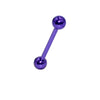 Stainless Steel Straight Bar Tongue Nail With Steel Ball Doubleheaded Puncture Electroplated Basic Jewelry