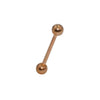 Stainless Steel Straight Bar Tongue Nail With Steel Ball Doubleheaded Puncture Electroplated Basic Jewelry