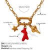 316L Stainless Steel Strawberry Mushroom Fashion Multielement Necklace For Women With Electroplating