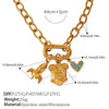 316L Stainless Steel Strawberry Mushroom Fashion Multielement Necklace For Women With Electroplating
