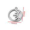 Stainless Steel Sun Eye Tag Jewelry Pendant Necklace With Electroplating