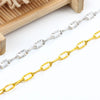 Stainless Steel Sun Pattern Oval Cross Chain Electroplated Bracelet Necklace Accessories