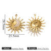 Stainless Steel Sun Pendant Jewelry Accessories With 18K Gold Electroplating