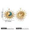 Stainless Steel Sun Pendant Jewelry Accessories With 18K Gold Electroplating
