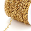 Stainless Steel Sunflower Cross Oshaped Embossed Vacuum Plated Gold Chain For Diy Necklace And Bracelet