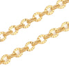 Stainless Steel Sunflower Cross Oshaped Embossed Vacuum Plated Gold Chain For Diy Necklace And Bracelet