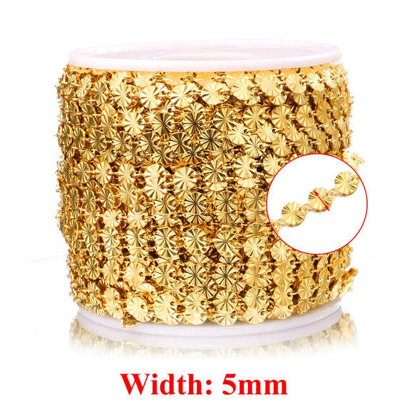 Stainless Steel Sunflower Totem Chain Necklace Bracelet Diy Handmade Jewelry Accessories Electroplating Wholesale