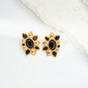 Stainless Steel Sweet Drop Shape Electroplated Inlaid Zircon Women's Earrings