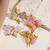 Stainless Steel Sweet Fairy Butterfly Pearl Pendant Hand Knitted Diy Jewelry Accessories With Totem Pattern
