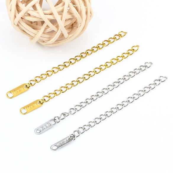 Stainless Steel Tail Chain Electroplated Gold Jewelry Accessories Adjustable Diy Extension Chain With Chain Accessories
