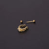 20g Stainless Steel Thin Rod Personalized Creative Ear Bone Stud European And American Foreign Trade Piercing Earrings Single