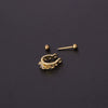 Stainless Steel Thin Rod The Crown Style Electroplated Women's Puncture Earrings