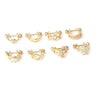 Stainless Steel Thin Rod The Crown Style Electroplated Women's Puncture Earrings