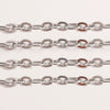 Stainless Steel Thread Pattern Cross Flattened Goldplated Cuban Chain Necklace Diy Jewelry Accessories