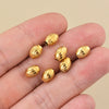 Stainless Steel Threaded Olive Oval Perforated Beads Electroplated Diy Jewelry Accessories Drum Beads