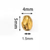 Stainless Steel Threaded Olive Oval Perforated Beads Electroplated Diy Jewelry Accessories Drum Beads