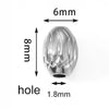 Stainless Steel Threaded Olive Oval Perforated Beads Electroplated Diy Jewelry Accessories Drum Beads