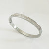 Stainless Steel Three Row Diamond Stone Bracelet With Gold Tone Vacuum Plated Geometric Design
