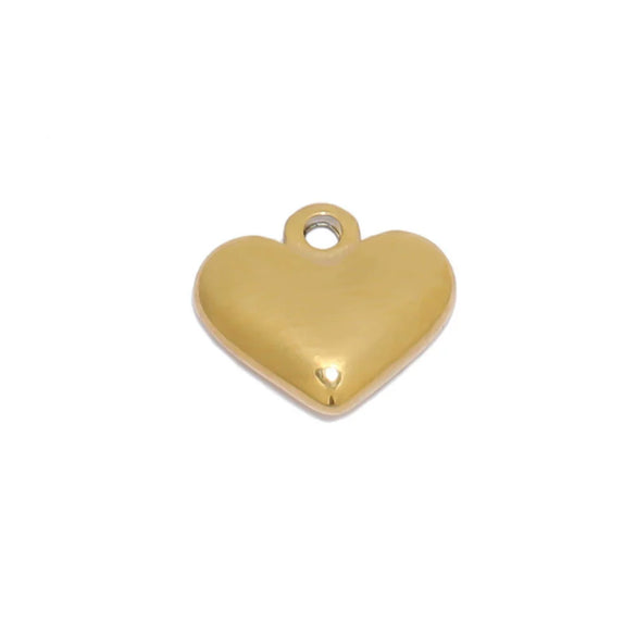 Stainless Steel Threedimensional Heart Pendant Jewelry Necklace Bracelet Accessories With Gold Color Electroplating