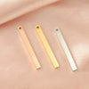 Stainless Steel Threedimensional Rectangular Long Pendant Tag Fine Polished Diy Jewelry Accessories