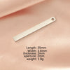 Stainless Steel Threedimensional Rectangular Long Pendant Tag Fine Polished Diy Jewelry Accessories