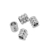 Stainless Steel Threelayer Straightthrough Hole Round Beads Jewelry Beads Accessories With Oiling Treatment And Glossy Pattern