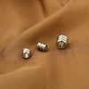 Stainless Steel Threelayer Straightthrough Hole Round Beads Jewelry Beads Accessories With Oiling Treatment And Glossy Pattern