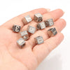 Stainless Steel Throughhole Square Beads Jewelry Accessories With Laser Treatment For Men And Women