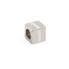 Stainless Steel Throughhole Square Beads Jewelry Accessories With Laser Treatment For Men And Women