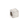 Stainless Steel Throughhole Square Beads Jewelry Accessories With Laser Treatment For Men And Women