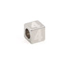 Stainless Steel Throughhole Square Beads Jewelry Accessories With Laser Treatment For Men And Women