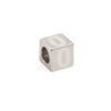 Stainless Steel Throughhole Square Beads Jewelry Accessories With Laser Treatment For Men And Women