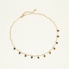 Stainless Steel Tiger Eye Stone Tassel Pendant Necklace For Women Electroplated Fashion Style
