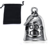 Stainless Steel Tiger Shaped Punk Bell Pendant With Polished Finish Motorcycle Guardian Charm