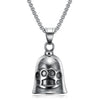 Stainless Steel Tiger Shaped Punk Bell Pendant With Polished Finish Motorcycle Guardian Charm
