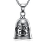 Stainless Steel Tiger Shaped Punk Bell Pendant With Polished Finish Motorcycle Guardian Charm