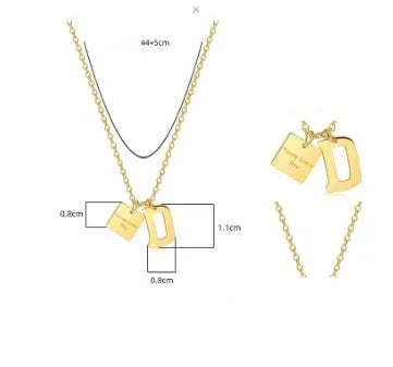 Wholesale Jewelry French Style Letter Zircon 14K Gold Plated Inlay Jewelry Set