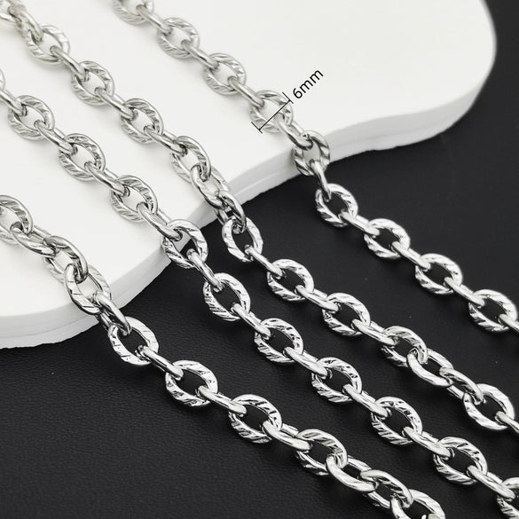 Stainless Steel Titanium Steel Chain Bracelet Necklace Accessories For Men Handmade With Tassel And Electrolysis Treatment