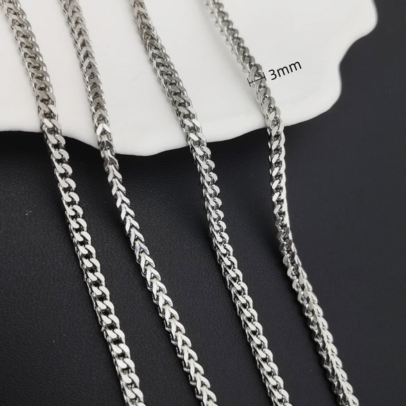 Stainless Steel Titanium Steel Chain Bracelet Necklace Accessories For Men Handmade With Tassel And Electrolysis Treatment