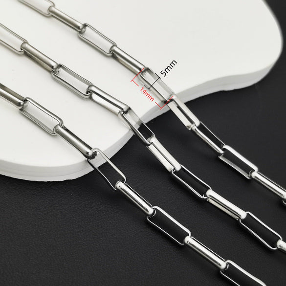 Stainless Steel Titanium Steel Chain Bracelet Necklace Accessories For Men Handmade With Tassel And Electrolysis Treatment