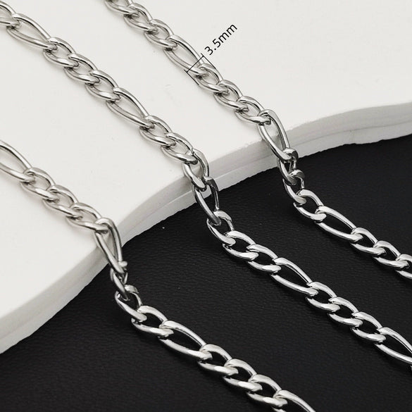 Stainless Steel Titanium Steel Chain Bracelet Necklace Accessories For Men Handmade With Tassel And Electrolysis Treatment