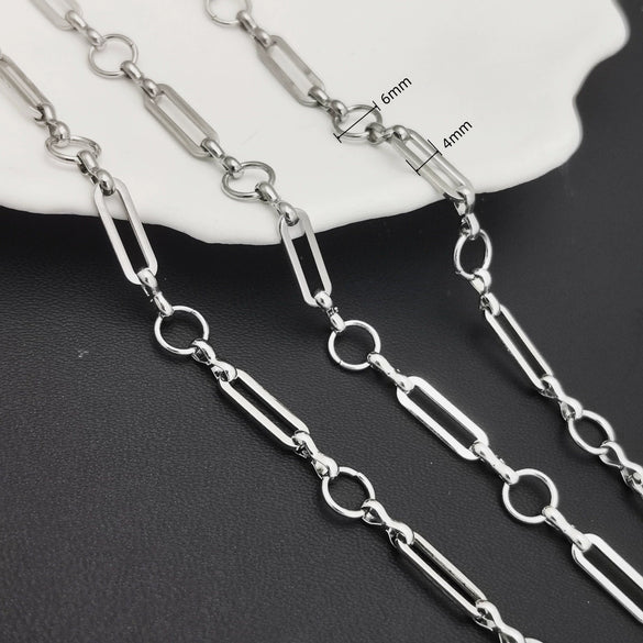 Stainless Steel Titanium Steel Chain Bracelet Necklace Accessories For Men Handmade With Tassel And Electrolysis Treatment