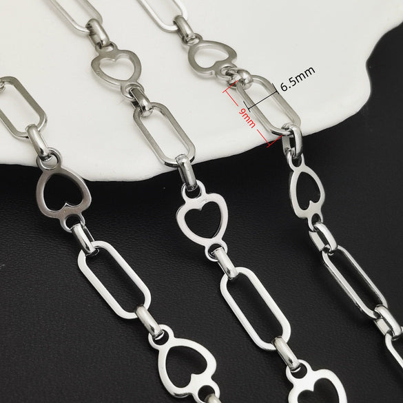 Stainless Steel Titanium Steel Chain Bracelet Necklace Accessories For Men Handmade With Tassel And Electrolysis Treatment