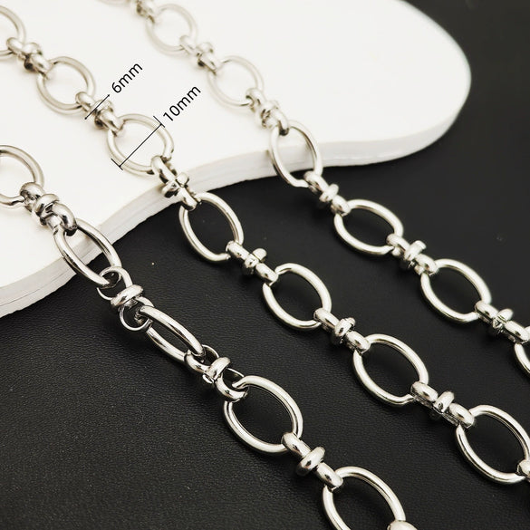 Stainless Steel Titanium Steel Chain Bracelet Necklace Accessories For Men Handmade With Tassel And Electrolysis Treatment