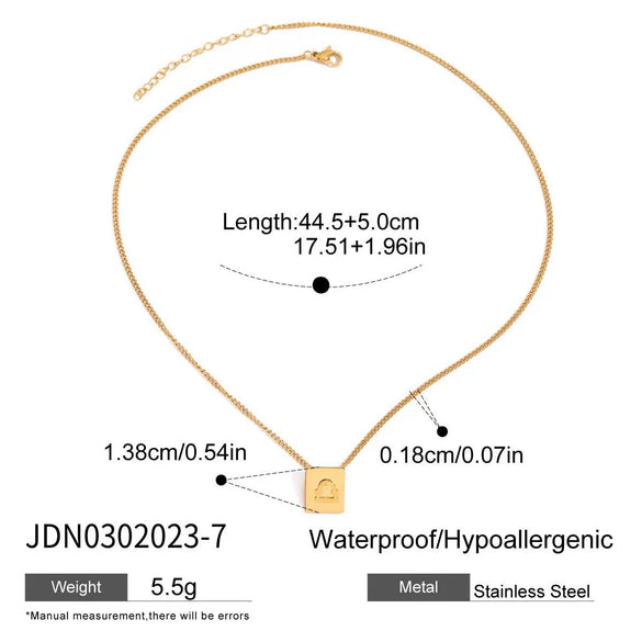 Stainless Steel Titanium Steel Constellation Necklace Electroplating Light Luxury Women's Jewelry