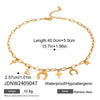 Stainless Steel Titanium Steel Cross Horseshoe Geometric Electroplated Pendant Necklace For Women