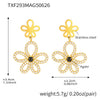 316L Stainless Steel 316L Stainless Steel Flower Jewelry Set With Electroplating Design