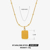 Stainless Steel Titanium Steel Geometric English Letters Cross Chain Plated Necklace For Women