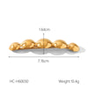 Stainless Steel Titanium Steel Hairpin Duck Bill Clip Women's Hair Accessories 18K Gold Plated Electroplated Ins Minimalist Style