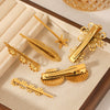 Stainless Steel Titanium Steel Hairpin Duck Bill Clip Women's Hair Accessories 18K Gold Plated Electroplated Ins Minimalist Style